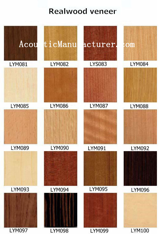 Wood Veneer Colour Chart